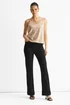 Gini London Champagne Sequin V Neck Cami Top - S/M Image 1