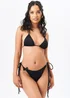 Gini London Black Butterfly Detail Tie Side Bikini Bottoms - Size 6 Image 1