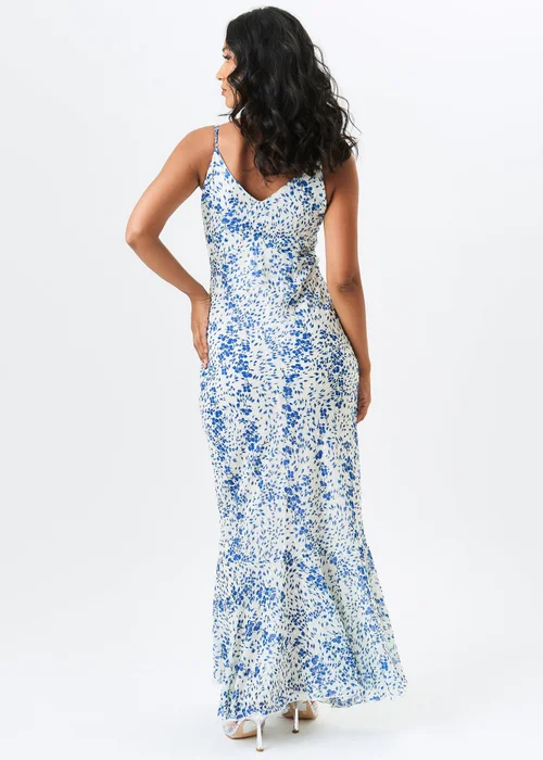 Gini London Ivory Dobby Floral Chiffon Strappy Maxi Dress - Size 14 Image 2