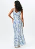 Gini London Ivory Dobby Floral Chiffon Strappy Maxi Dress - Size 14 Image 2