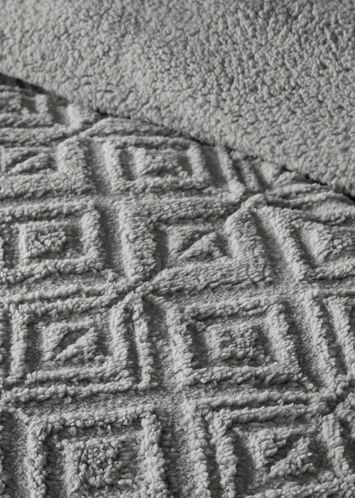 Fusion Snug Romo Grey Pinsonic Fleece Duvet Cover Set - Single Image 3