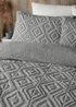 Fusion Snug Romo Grey Pinsonic Fleece Duvet Cover Set - Single Image 2
