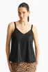 Gini London Black Sequin V Neck Cami Top - M/L Image 4