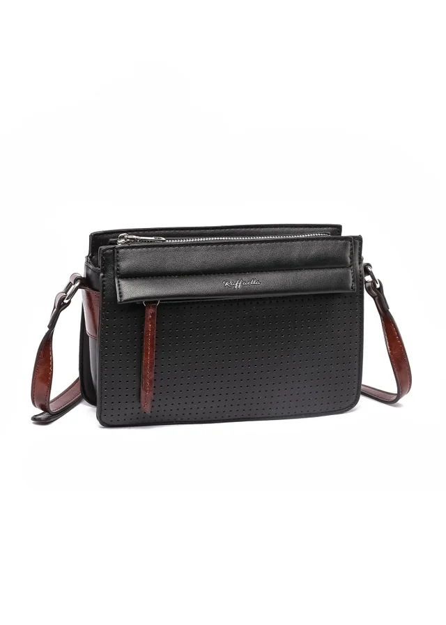 Raffaella Black Thin Cross Body Bag