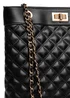 Raffaella Black Quilted Tote Shoulder Bag - One Size Image 2