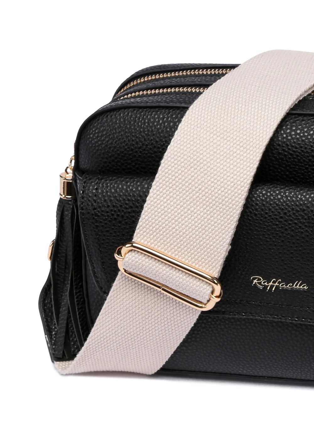 Raffaella Black Cross Body Pocket Camera Bag - One Size Image 2