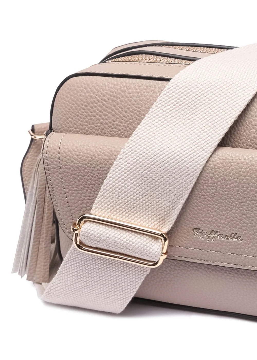 Raffaella Taupe Cross Body Pocket Camera Bag - One Size Image 2