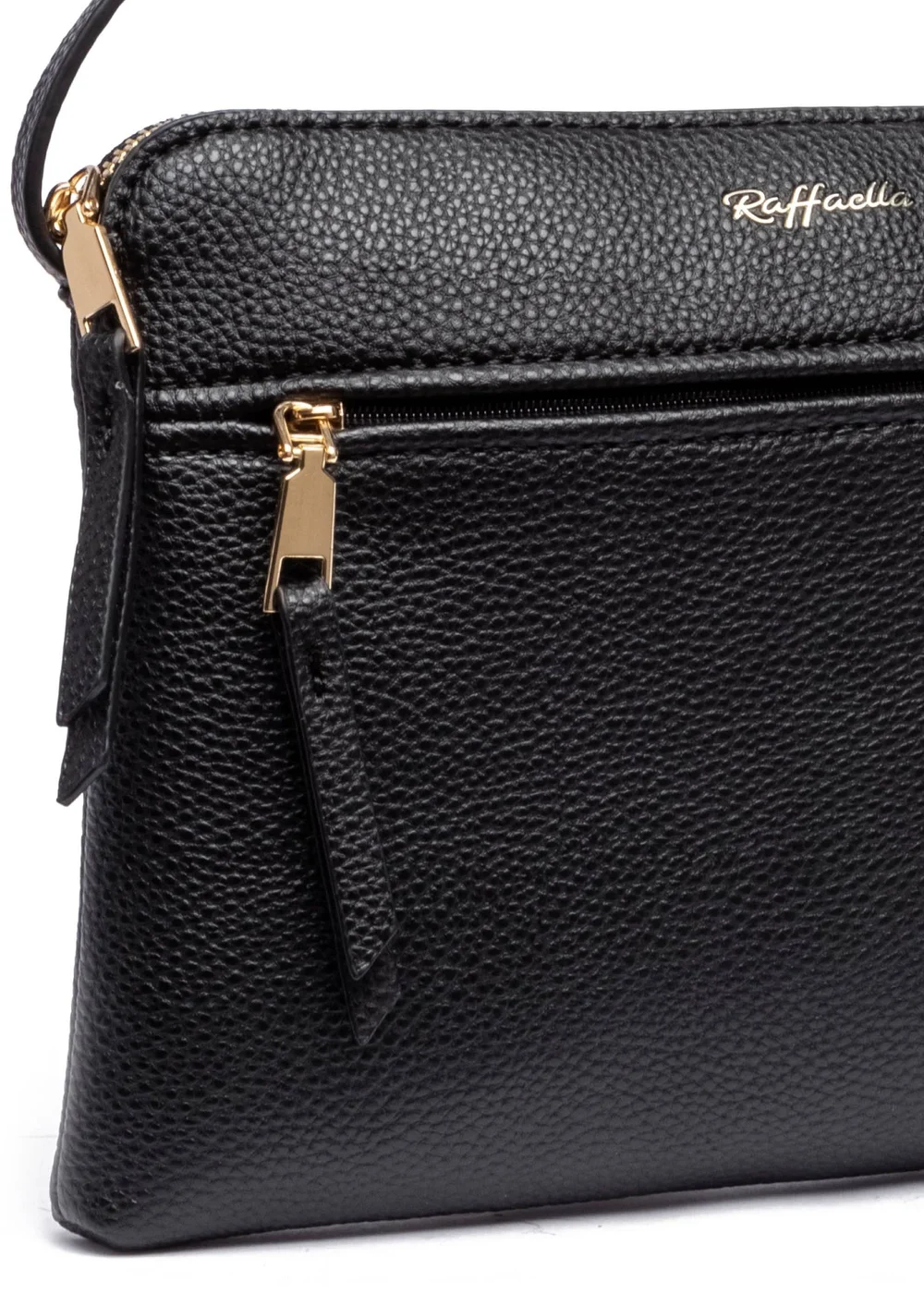 Raffaella Black Front Pocket Cross Body Bag - One Size Image 2