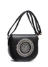 Raffaella Black Embroidery Saddle Bag - One Size Image 1
