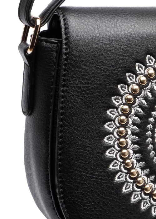 Raffaella Black Embroidery Saddle Bag - One Size Image 2