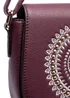Raffaella Wine Embroidery Saddle Bag - One Size Image 2