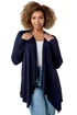Roman Navy Curve Waterfall Front Jersey Cardigan - Size 16 Image 1