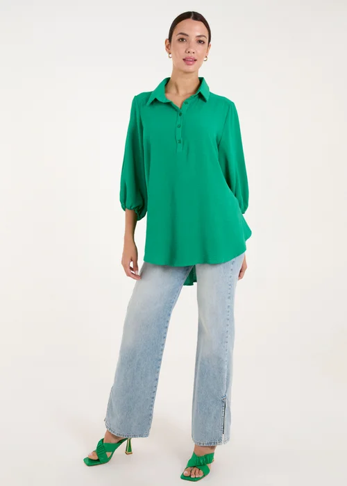 Blue Vanilla Green Front Button Shirt - Small/Medium Image 4