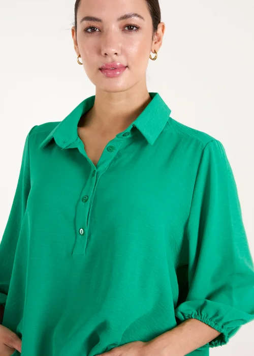 Blue Vanilla Green Front Button Shirt - Small/Medium Image 3