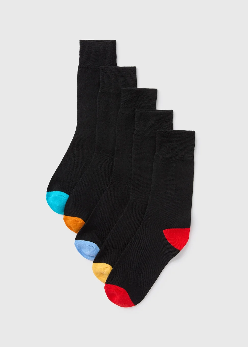 5 Pack Black Dragonfly Embroidery Socks - Sizes 9-12 Image 1