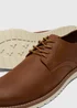 Tan Faux Leather Derby Shoe - Size 6 Image 2