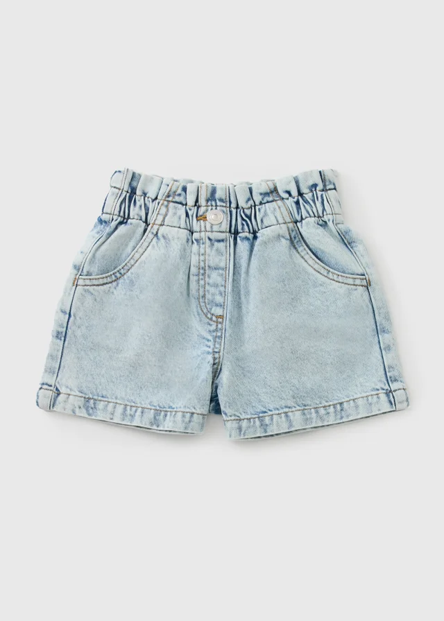 Girls Light Wash Denim Shorts (7-15yrs)