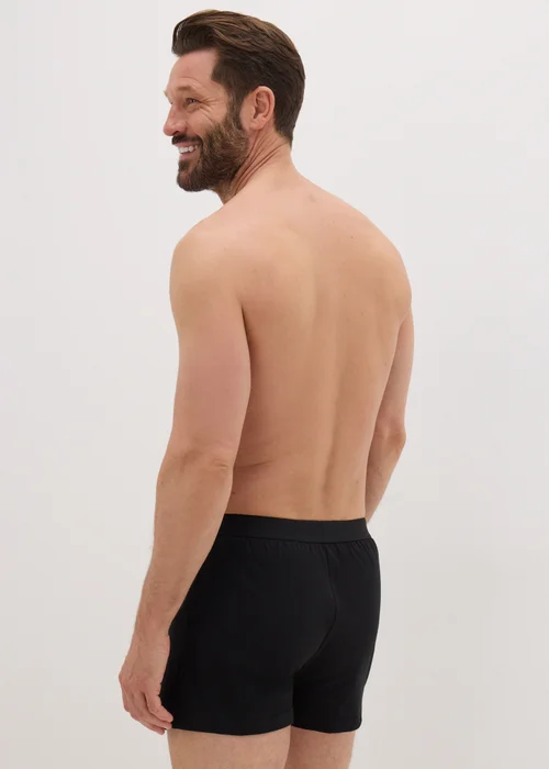 3 Pack Black Loose Fit Boxers - Small Image 2