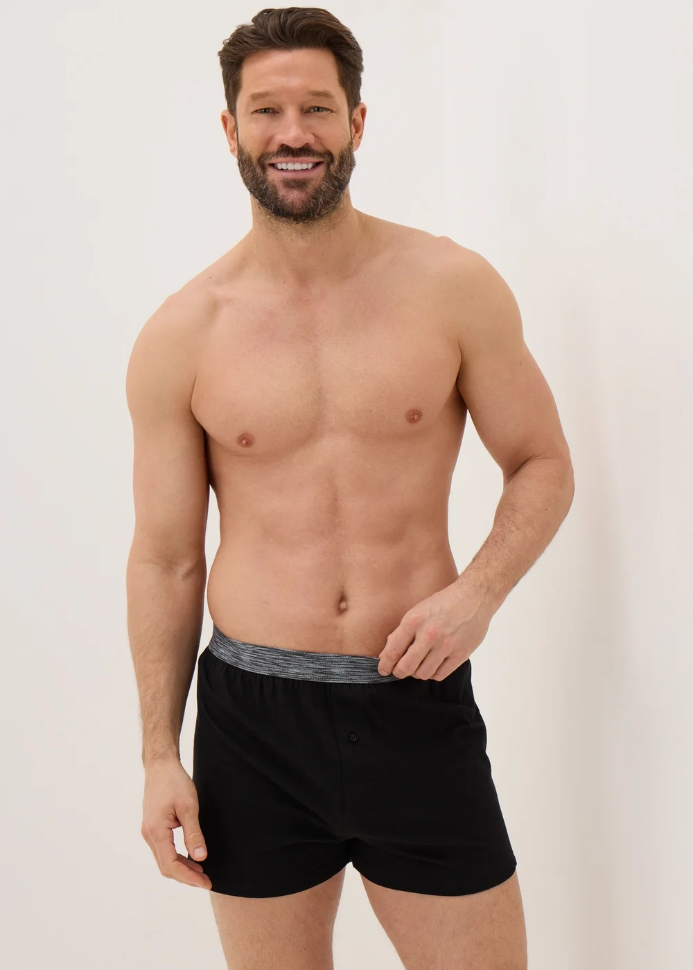 5 Pack Black & Grey Loose Fit Boxers - Small Image 2