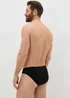 5 Pack Black Slip Briefs - Small Image 3