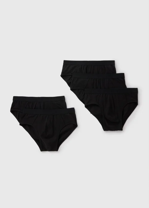 5 Pack Black Briefs - Small Image 1