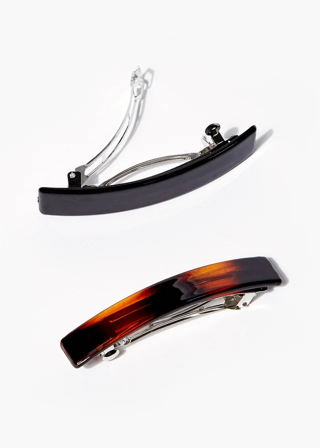 2 Pack Brown Hair Clamp Clips