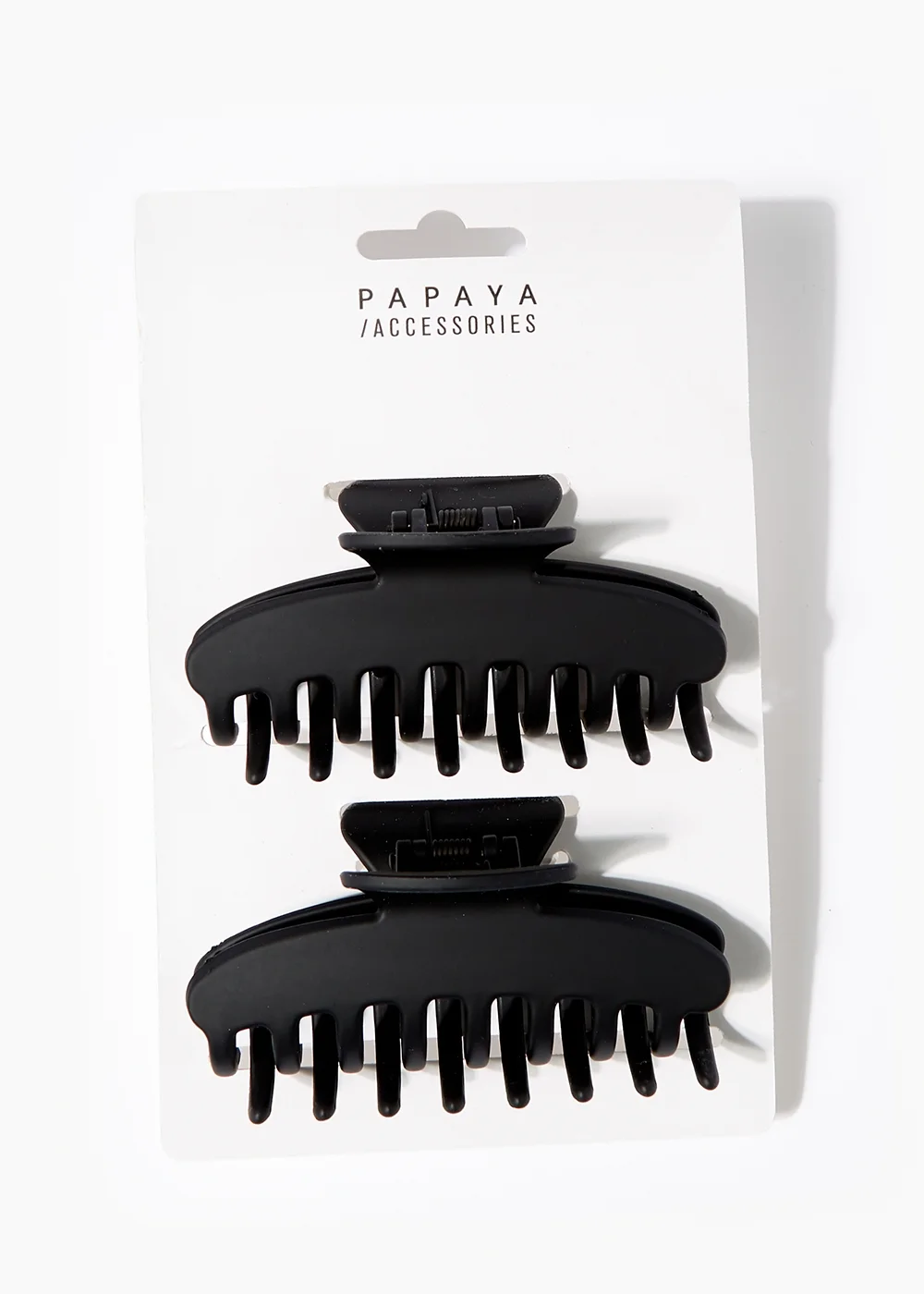 2 Pack Black Extra Large Hair Clamps - One Size Image 1