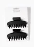 2 Pack Black Extra Large Hair Clamps - One Size Image 1