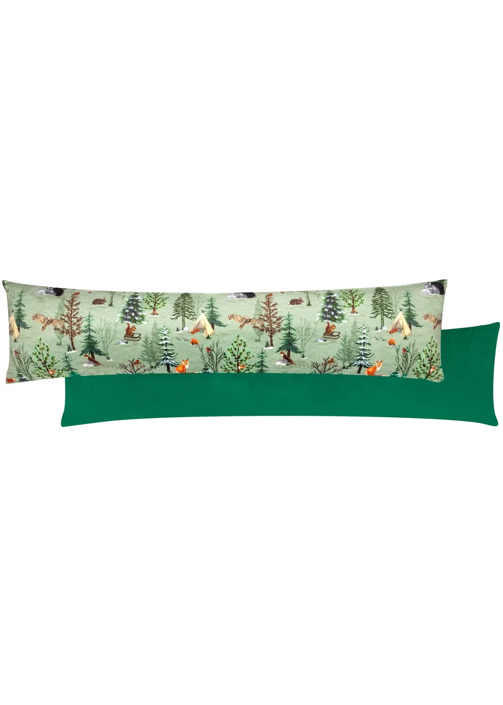 furn. Lodge Wood Velvet Draught Excluder - One Size Image 2
