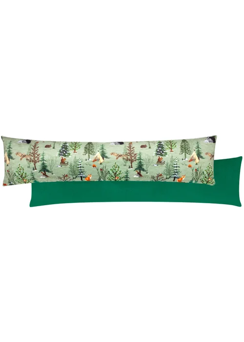 furn. Lodge Wood Velvet Draught Excluder - One Size Image 2