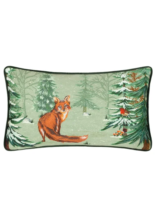 furn. Lodge Wood Fox Filled Cushion (30xm x 60cm) - One Size Image 1