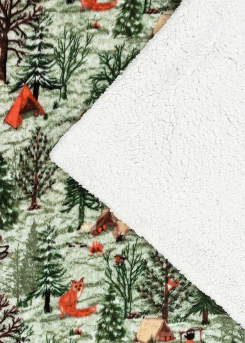 furn. Lodge Wood Faux-Shearling Fleece Throw (130cm x 150cm) - 130cm x 150cm Image 5