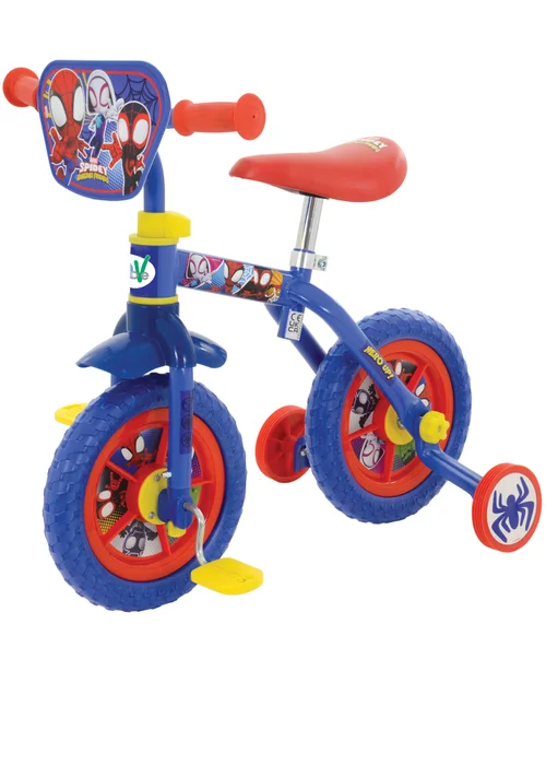 Marvel Spidey & His Amazing Friends 2 in 1 Training Bike (10") - One Size Image 1