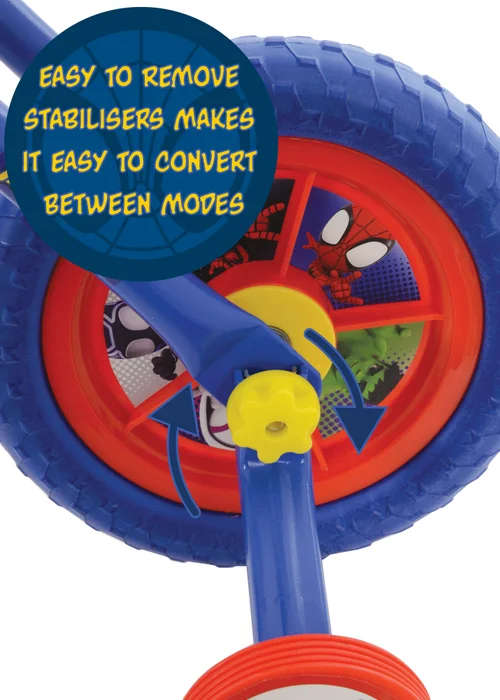 Marvel Spidey & His Amazing Friends 2 in 1 Training Bike (10") - One Size Image 3