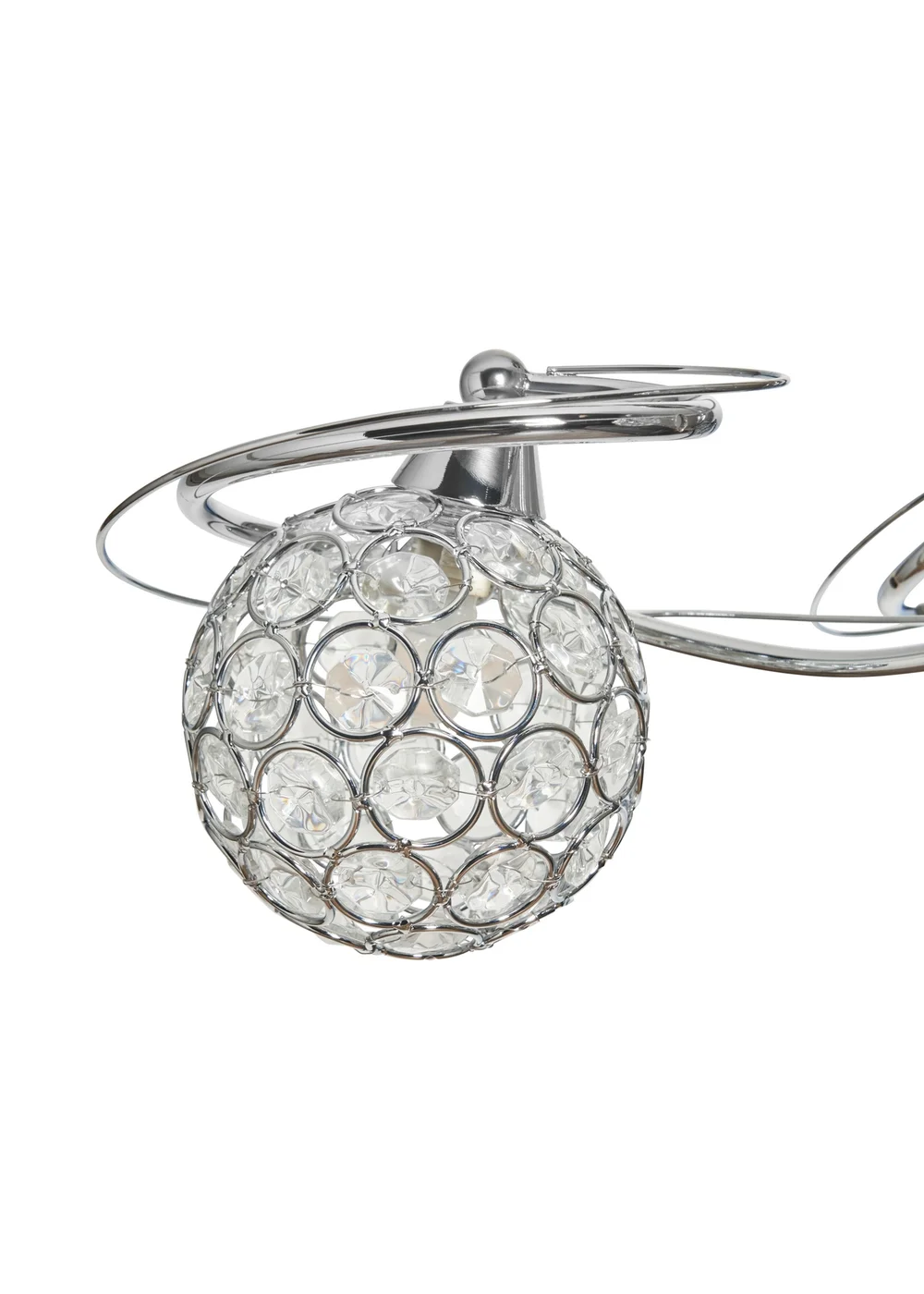 BHS Chrome Orianna Flush 3 Light (22cm x 43cm) - One Size Image 5