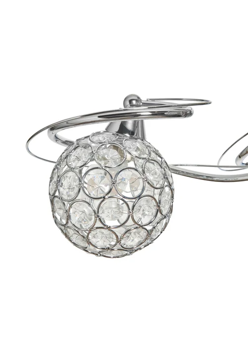 BHS Chrome Orianna Flush 3 Light (22cm x 43cm) - One Size Image 5