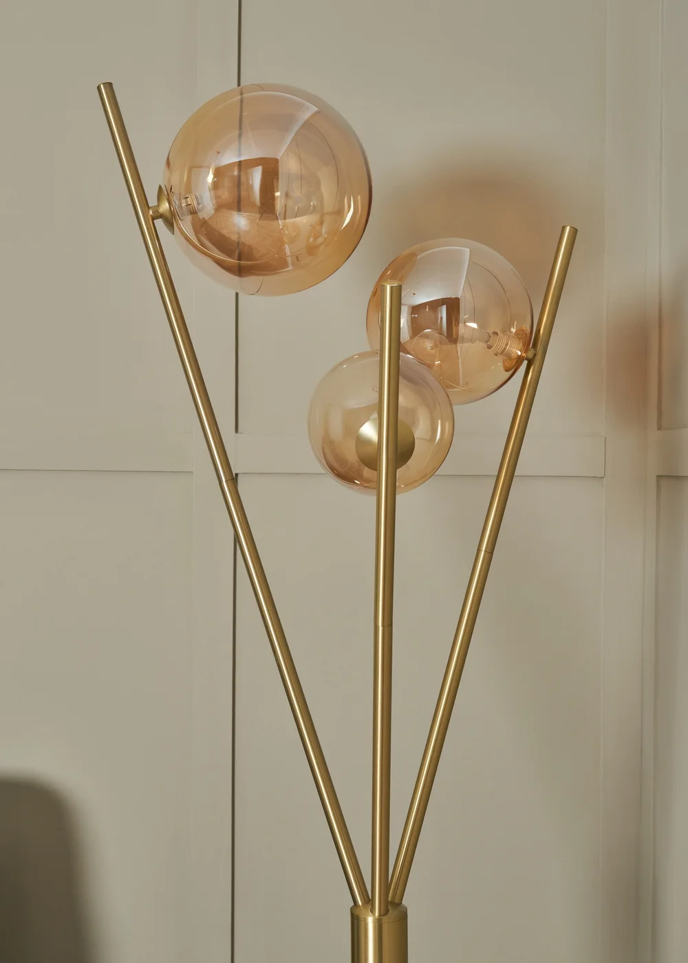BHS Antique Brass Lincoln Tripod 3 Light Floor Lamp (156cm x 56cm) - One Size Image 3