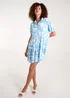 Blue Vanilla Light Blue Mini Smock Shirt Dress - S Image 4