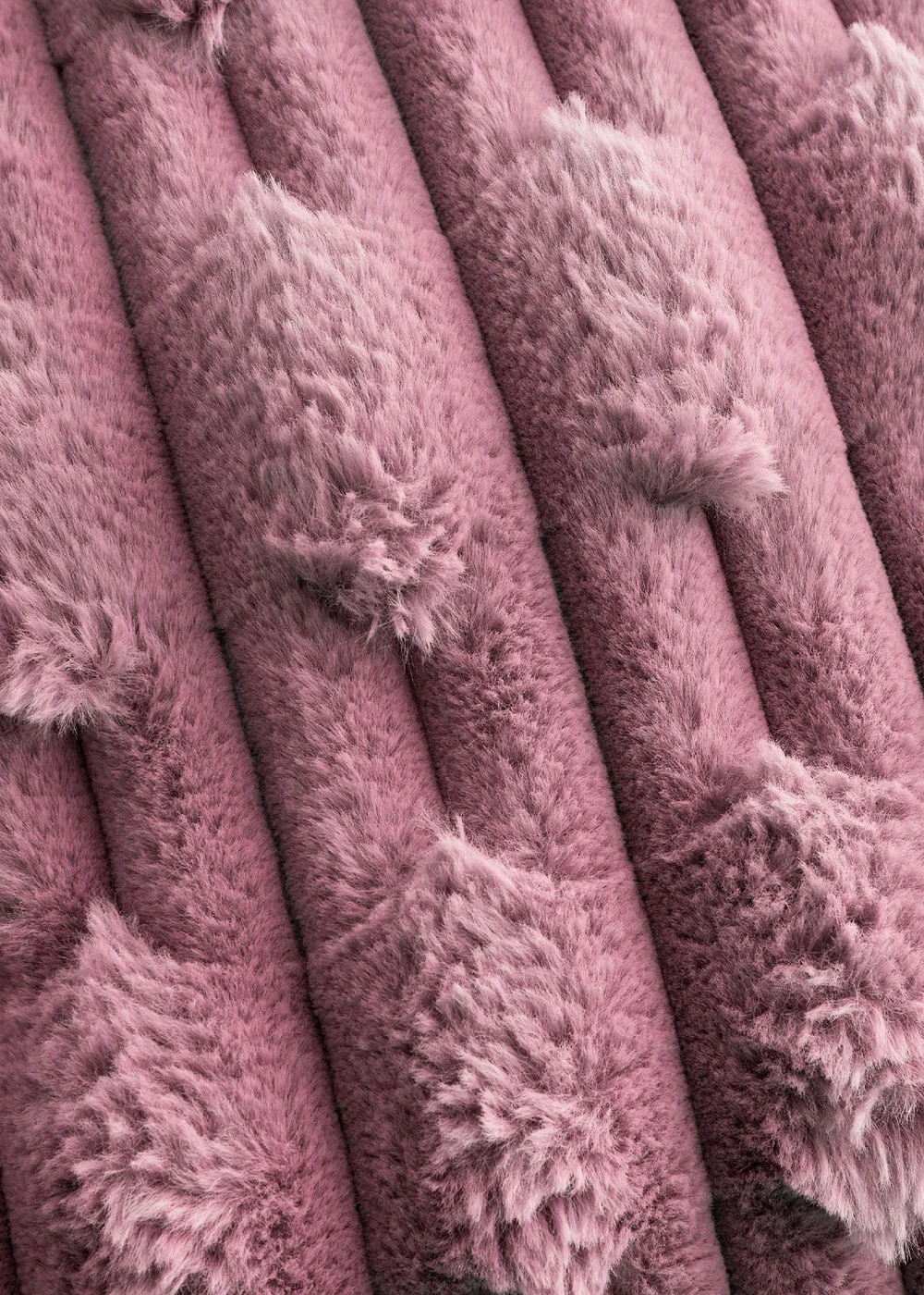 Bianca Fine Linens So Soft Carved Faux Fur 50x50cm Cushion Pink - One Size Image 4