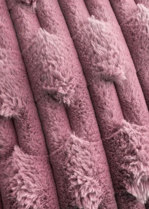 Bianca Fine Linens So Soft Carved Faux Fur 50x50cm Cushion Pink - One Size Image 4