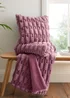 Bianca Fine Linens So Soft Carved Faux Fur 50x50cm Cushion Pink - One Size Image 3