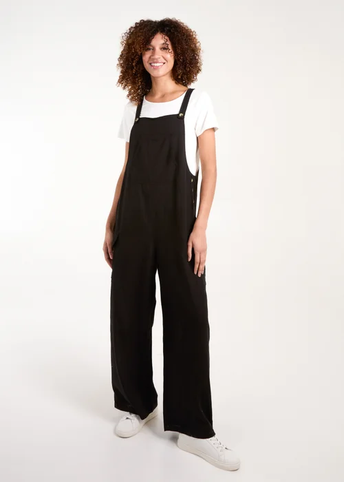 Blue Vanilla Black Dungaree With Buttons - M/L Image 4