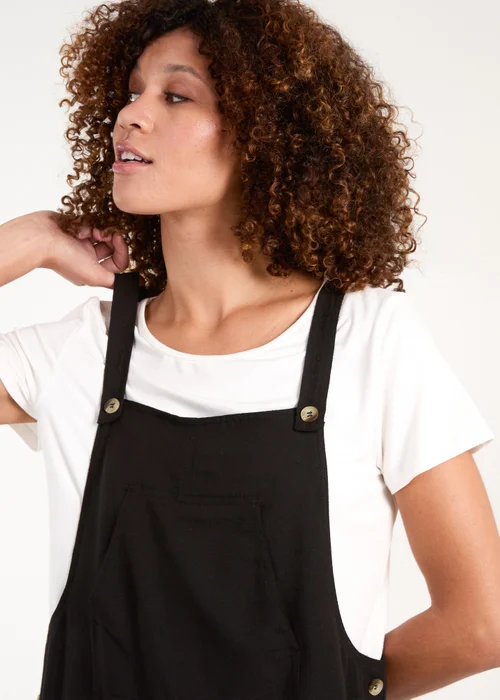 Blue Vanilla Black Dungaree With Buttons - M/L Image 3