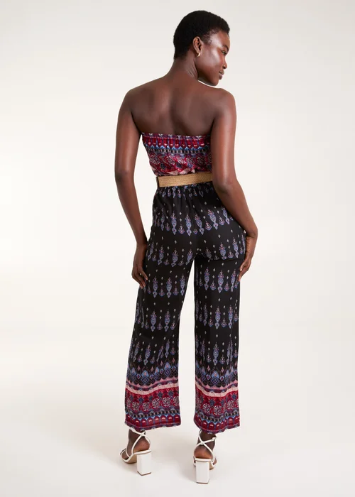 Blue Vanilla Black Belted Bandeau Jumpsuit - Size 10 Image 2