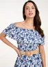 Blue Vanilla Navy Bardot Broderie Mini Belted Dress - M Image 3