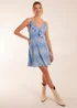 Blue Vanilla Blue Ruffle Wrap Front Cami Mini Dress - 8 Image 4