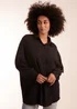 Blue Vanilla Black Crinkle Oversized Shirt - One Size Image 1