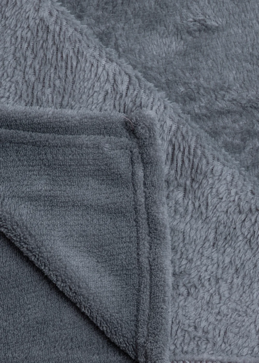 BHS Microfleece Charcoal Throw (140 x 180cm) - 140cm x 180cm Image 2