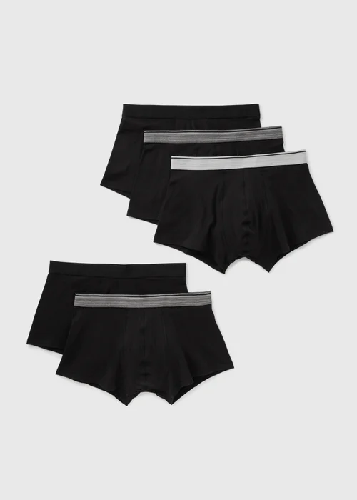 5 Pack Plain Black Hipsters - Extra small Image 1
