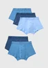 5 Pack Blue Hipster Boxers - Extra small Image 1